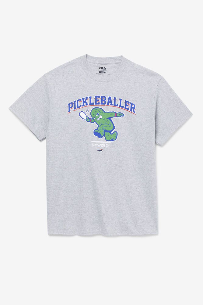 Fila T-Shirt Pickleballer Mens Grey - India RUJ-610852